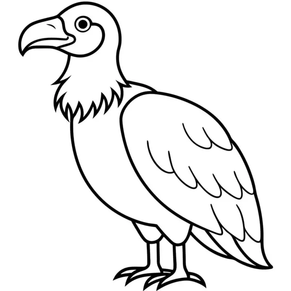 Siyah beyaz kuşun vektör çizimi