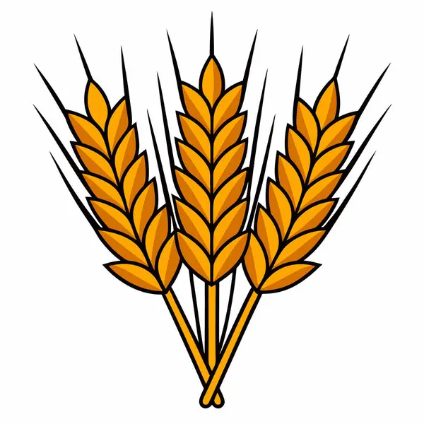 Buğday kulağı simgesi, düz stil