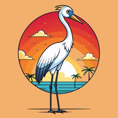 Cennet manzarasındaki kuş.