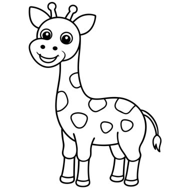 Zürafanın vektör çizimi