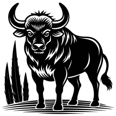 siyah boğa silüeti