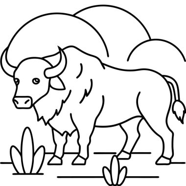Çizgi filmin boyama sayfası şirin bufalo