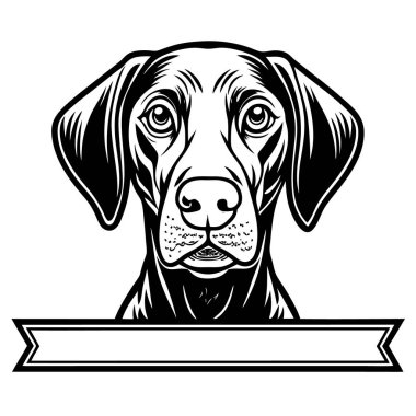 Köpek kafasının vektör illüstrasyonu