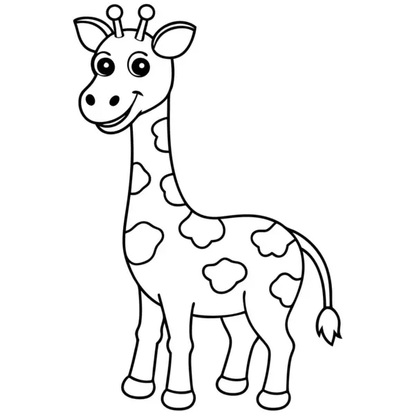 Boyama sayfası. Şirin zürafa