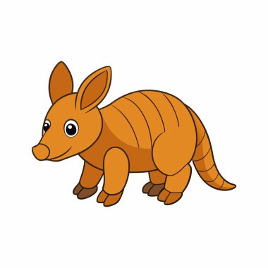 Sevimli komik kanguru çizgi filmi