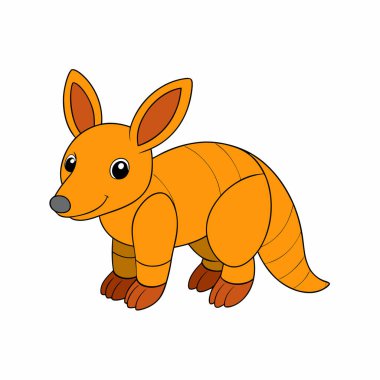 Tatlı kanguru çizgi filmi. hayvan vektör illüstrasyonu