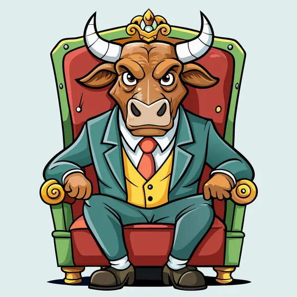 Kanepede oturan bir boğanın resmi..