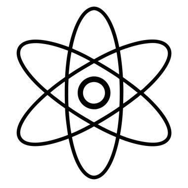 atom. Web simgesi basit illüstrasyon