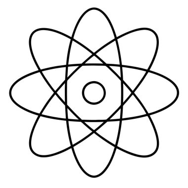 izole edilmiş atom simgesi, vektör