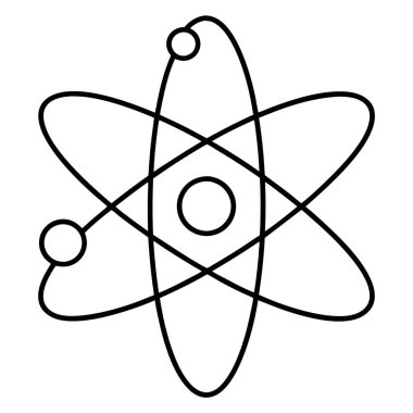 atom simgesi vektör çizimi çizimi