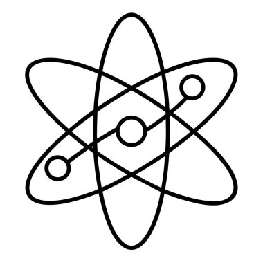 atom simgesi vektör illüstrasyonu