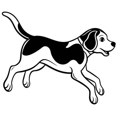 Köpek çizgi filmi, vektör illüstrasyonu