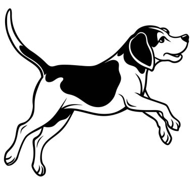 Bir köpek çizgi filminin vektör çizimi