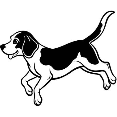 Bir köpeğin vektör çizimi.