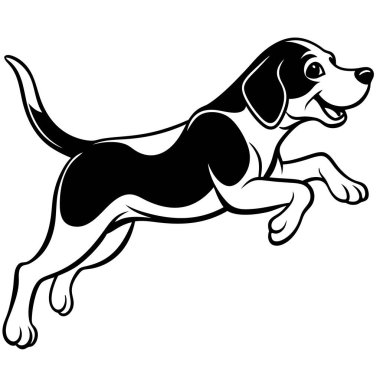 Köpek çizgi filminin vektör illüstrasyonu