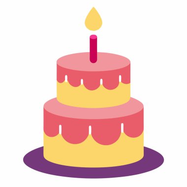 pasta yanan mum vektör illüstrasyon tasarımı ile