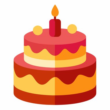 Mumlu kek vektör simgesi tasarımı.