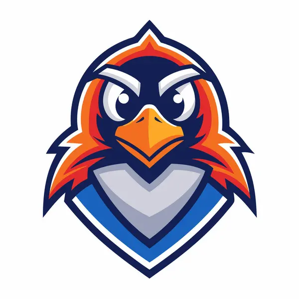 Renkli kuş logosu vektör illüstrasyon tasarımı