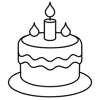 Doğum günü mum simgesi, taslak biçimi