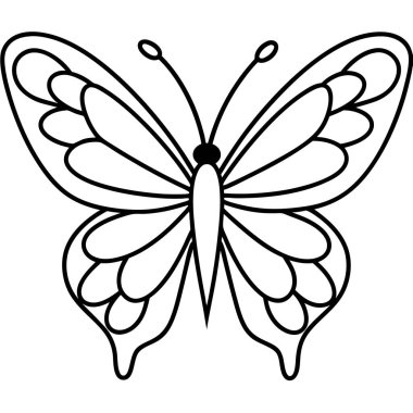 Kelebek. Web simgesi basit illüstrasyon