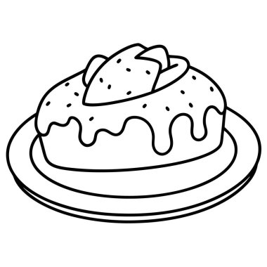 lezzetli pasta izole simgesi