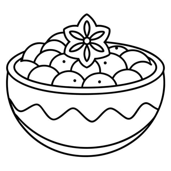 Lezzetli ve lezzetli pasta çizgi film vektör çizimi grafik tasarımı