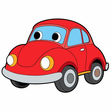 Çizgi film komik küçük araba