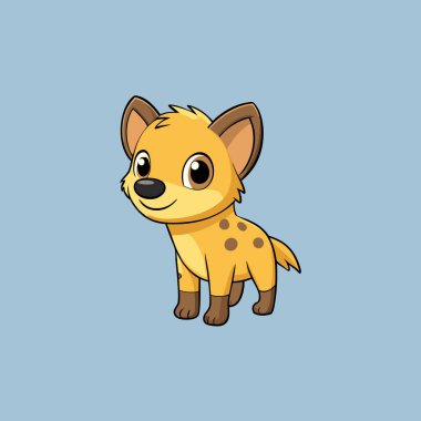 Tatlı çizgi film küçük kızıl tilki. Hayvan çizgi filmi. T-shirt, çıkartma, tebrik kartı, davetiye, tebrik kartı, çıkartma için izole bir illüstrasyon,