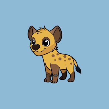 vektör karikatür şirin çizgi film küçük yavru aslan