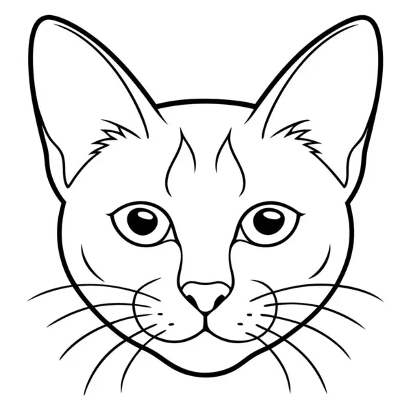 Bir kedi yüzünün vektör illüstrasyonu