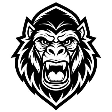 Bir aslan başının vektör illüstrasyonu.