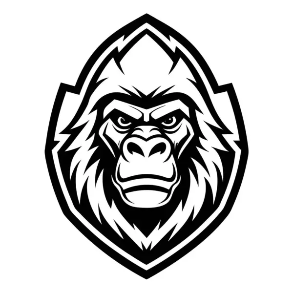 Maymun logosu tasarımının vektör çizimi