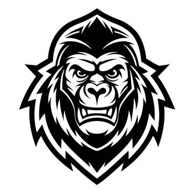 Goril başlı maskot logosu tasarımı