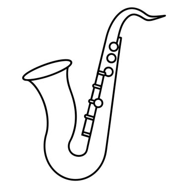 Trompet müzik enstrümanı karikatür vektör çizim grafik tasarımı