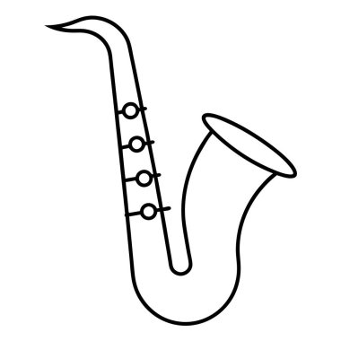 Saksafon müzik aleti simgesi simgesi