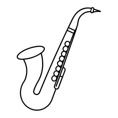 müzik aletleri simgesi. İnce çizgi tasarımı. vektör illüstrasyonu.