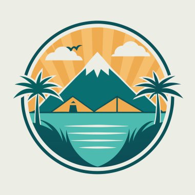 yaz ve plaj tasarımı, vektör illüstrasyonu 10 grafik