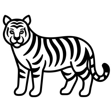 Kaplan vektör illüstrasyonu, kaplan simgesi