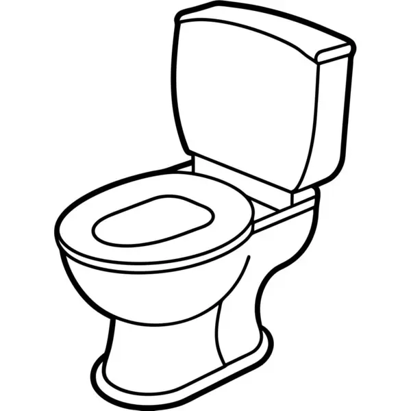 Klozet ikonu ana hatları vektörü. Temiz tuvalet
