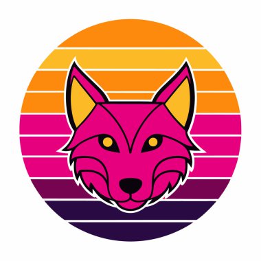 Dog Head'a illüstrasyon vektör