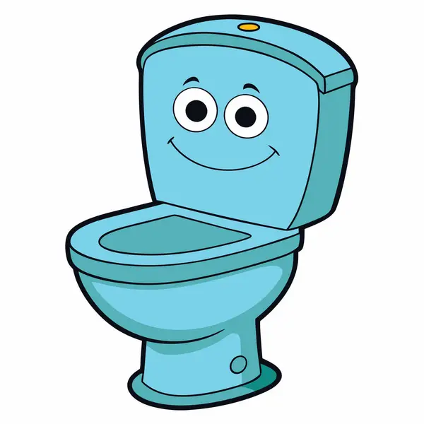 tuvalet karikatürü çizimi beyaza izole edildi