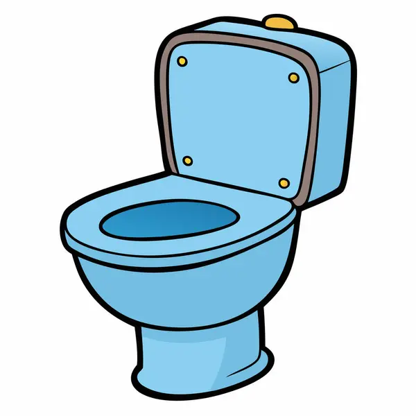 Mavi klozet, beyaz arka planda resimler..