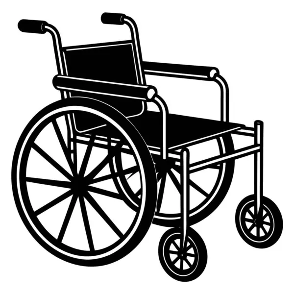 Tekerlekli sandalyenin vektör illüstrasyonu