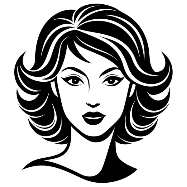 Kıvırcık saçlı güzel bir kadın, beyaz arka planda soyutlanmış.