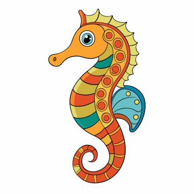 Sevimli çizgi at vektör çizim