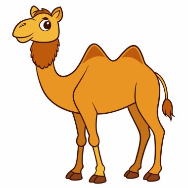 şirin deve vektör illüstrasyonu.