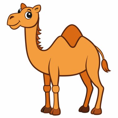 deve hayvanı çizgi film vektör çizimi
