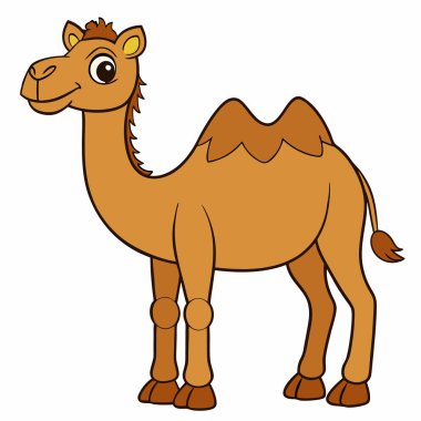 Çizgi film deve karakterinin vektör çizimi