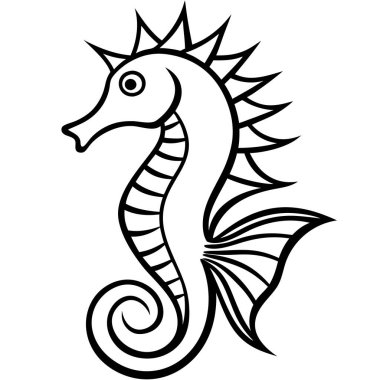 siyah ve beyaz karikatür at