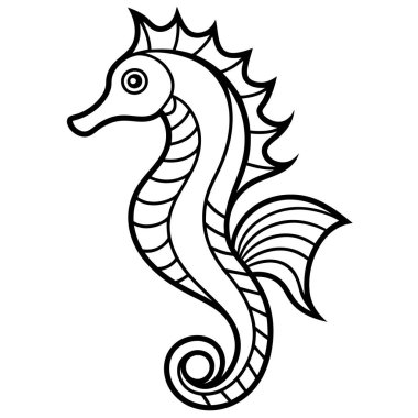 Beyaz arka planda deniz yaşamının vektör çizimi. deniz hayvanları.